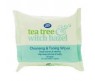 FACIAL CLEANSING WIPES TEA TREE & HAZEL 40PCS