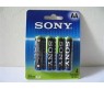 SONY ALKALINE BATTERY AA X4