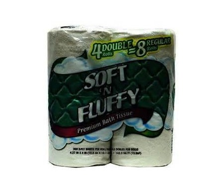 FLUFFY TOILET TISSUE X2