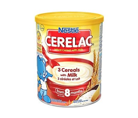 NESTLE CERELAC 3 CEREALS WITH MILK 8 MONTHS - 400G