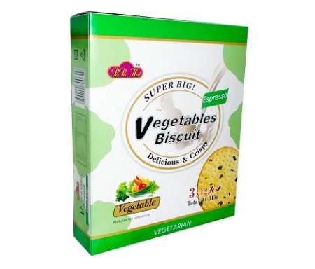 PAPA HUT VEGETABLES BISCUIT - 3 X12 PCS - 315G