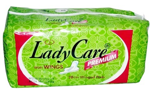 LADY CARE PREMIUM WITH WINGS 28CM WINGED PADS - Tonyson Online