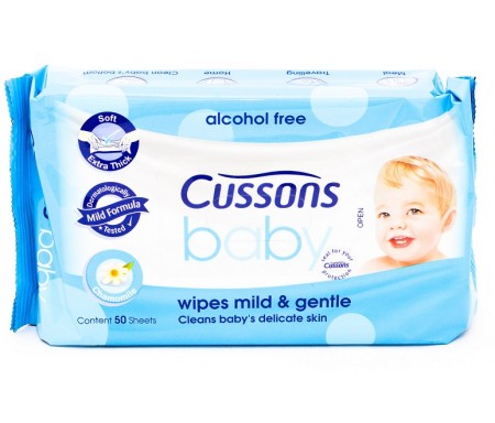 CUSSONS BABY WIPES SOFT & GENTLE - 50 SHEETS