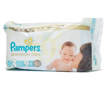 PAMPERS PREMIUM CARE - 3 MIDI - 9 COUNTS