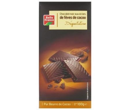 BELLE FRANCE CHOCOLAT NOIR AUX ECLATS DE FEVES DE