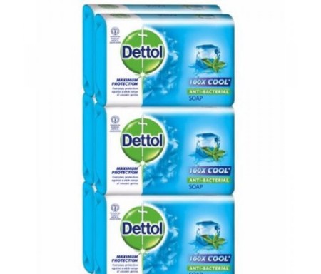 PKT DETTOL X100 COOL ANTI-BACTERIAL SOAP 70G X 6