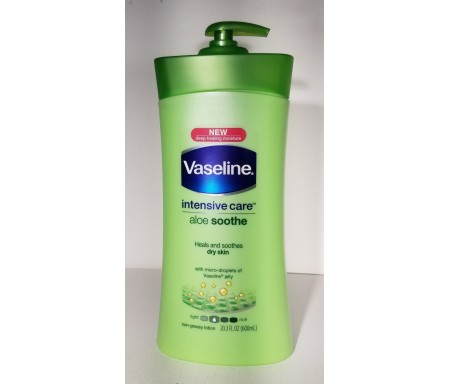 VASELINE INTENSIVE CARE ALOE SOOTHE HEALS AND SOOTHES DRY BODY 600ML