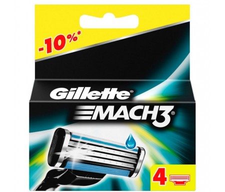 GILLETTE MACH 3 CART BLADE X 4