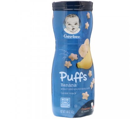 GERBER PUFFS BANANA CEREAL SNACK - 42G