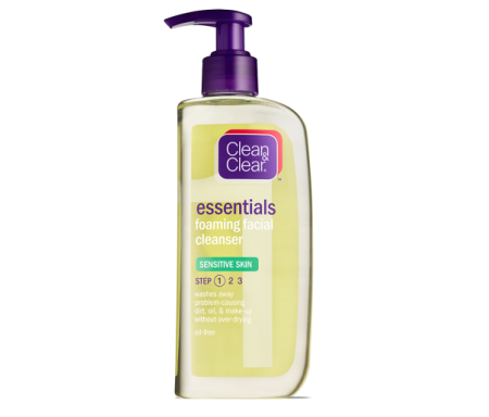 CLEAN & CLEAR ESSENTIALS FOAMING FACIAL CLEANSER SENSITIVE SKIN 240ML