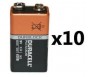 PKT DURACELL BATTERY 9V X 10