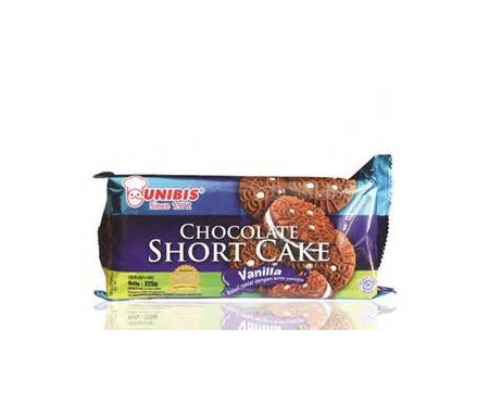 UNIBILS CHOCOLATE SHORT CAKE VANILLA 225G