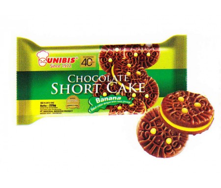 UNIBIS CHOCOLATE SHORT CAKE BANANA 225G