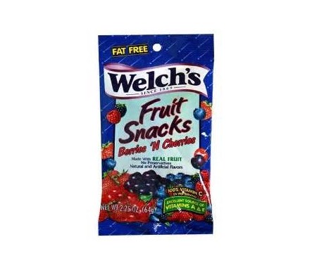 WELCH'S FRUIT BERRIES N CHERRIES SNACKS 64G